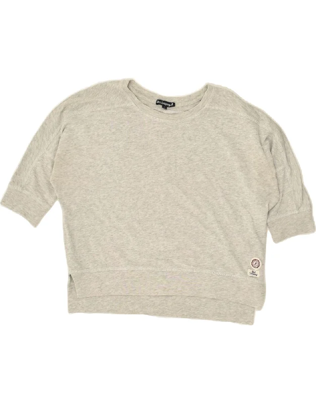 BEST COMPANY Womens Oversized Sweatshirt Jumper UK 10 Small Grey Flecked Hoodie Crop Top Short Trendy BEST COMPANY Womens Oversized Sweatshirt Jumper UK 10 Small Grey Flecked Hoodie Crop Top Short Trendy