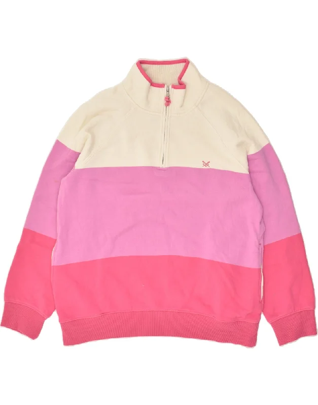 CREW CLOTHING Womens Zip Neck Sweatshirt Jumper UK 16 Large Pink Hoodie with Crew Neck Simple Timeless CREW CLOTHING Womens Zip Neck Sweatshirt Jumper UK 16 Large Pink Hoodie with Crew Neck Simple Timeless