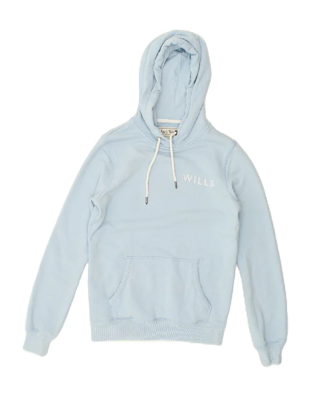 JACK WILLS Womens Classic Fit Graphic Hoodie Jumper UK 8 Small Blue Cotton Hoodie with Hem Detail Decorative Unique JACK WILLS Womens Classic Fit Graphic Hoodie Jumper UK 8 Small Blue Cotton Hoodie with Hem Detail Decorative Unique
