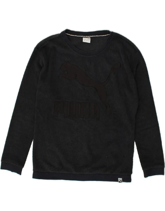 PUMA Womens Graphic Sweatshirt Jumper UK 12 Medium Grey Hoodie with Ribbed Neckline Snug Warm PUMA Womens Graphic Sweatshirt Jumper UK 12 Medium Grey Hoodie with Ribbed Neckline Snug Warm