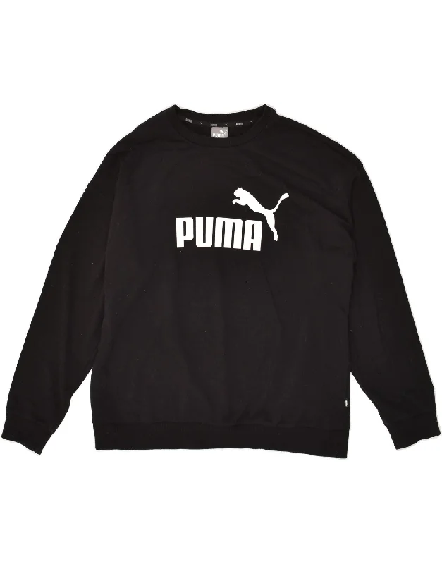 PUMA Womens Loose Fit Graphic Sweatshirt Jumper UK 18 XL Black Cotton Hoodie with Turtle Neck Cozy Winter PUMA Womens Loose Fit Graphic Sweatshirt Jumper UK 18 XL Black Cotton Hoodie with Turtle Neck Cozy Winter