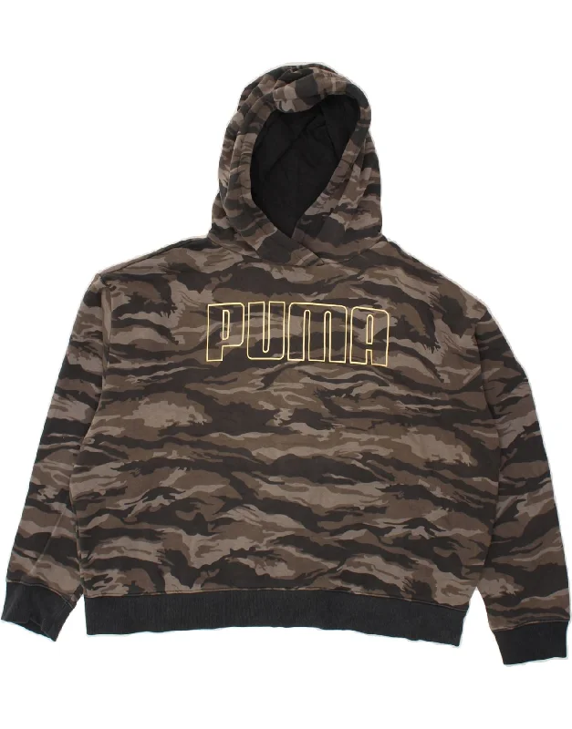 PUMA Womens Oversized Graphic Hoodie Jumper UK 16 Large Grey Camouflage Hoodie with Reflective Safety Nightwear PUMA Womens Oversized Graphic Hoodie Jumper UK 16 Large Grey Camouflage Hoodie with Reflective Safety Nightwear