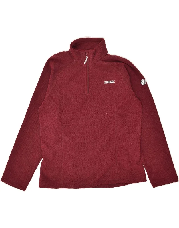 REGATTA Womens Zip Neck Sweatshirt Jumper UK 14 Large Burgundy Polyester Hoodie with Slim Fit Tailored Modern REGATTA Womens Zip Neck Sweatshirt Jumper UK 14 Large Burgundy Polyester Hoodie with Slim Fit Tailored Modern