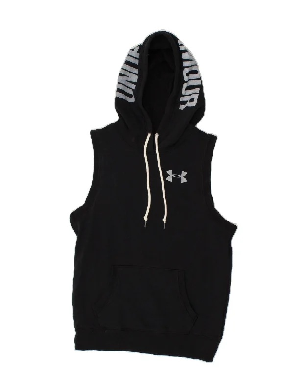 UNDER ARMOUR Womens Graphic Sleeveless Hoodie Jumper UK 10 Small Navy Blue Hoodie with Cropped Fit Short Trendy UNDER ARMOUR Womens Graphic Sleeveless Hoodie Jumper UK 10 Small Navy Blue Hoodie with Cropped Fit Short Trendy
