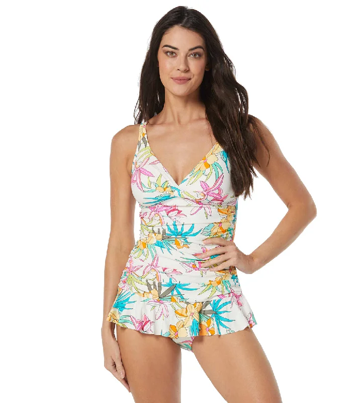 Beach House Women's Tropic Bloom Nellie Swim Dress Retro Swimwear Style