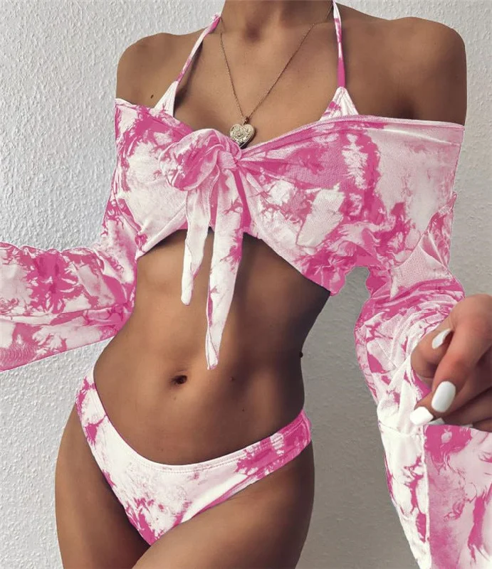 Long Sleeve Mesh Bikini Swimwear Women Three Pieces 2022/2023 Leopard Swimsuit Female Summer Sexy Bathing Suit Sleek Mesh Bikini Long Sleeve Mesh Bikini Swimwear Women Three Pieces 2022/2023 Leopard Swimsuit Female Summer Sexy Bathing Suit Sleek Mesh Bikini