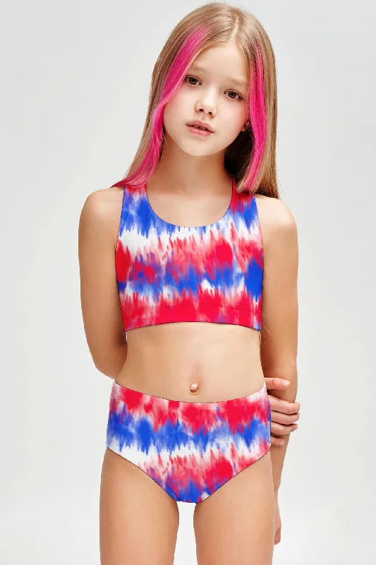Miss Freedom Claire Two-Piece Swimsuit Sporty Swimwear Set - Girls Sexy Two-Piece Set Miss Freedom Claire Two-Piece Swimsuit Sporty Swimwear Set - Girls Sexy Two-Piece Set