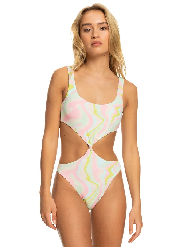 Tropics Hype Reversible One-Piece Swimsuit - Ambroisia Swirl Swim Adjustable Swim Top Tropics Hype Reversible One-Piece Swimsuit - Ambroisia Swirl Swim Adjustable Swim Top