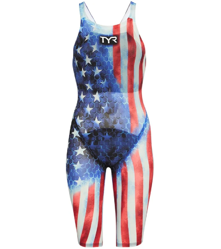 TYR Women's Avictor Supernova USA Open Back Tech Suit Swimsuit Timeless Black Bikini TYR Women's Avictor Supernova USA Open Back Tech Suit Swimsuit Timeless Black Bikini