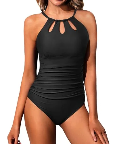 Women One Piece Swimsuit Tummy Control High Neck Bathing Suit Slimming Swimsuit High-Cut One-Piece Women One Piece Swimsuit Tummy Control High Neck Bathing Suit Slimming Swimsuit High-Cut One-Piece