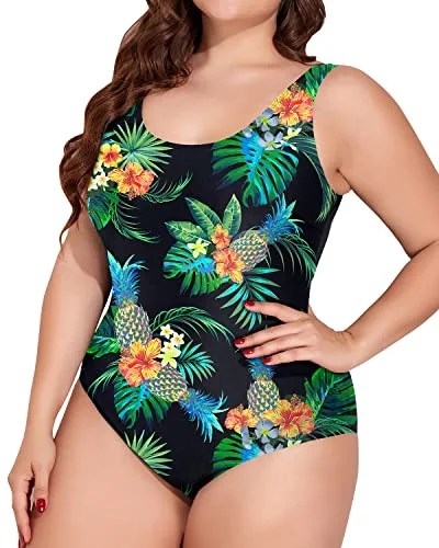 Crisscross Straps One Piece Swimsuit For Women Plus Size Sporty Swimwear-Black Pineapple Trendy Swimsuit Bottoms Crisscross Straps One Piece Swimsuit For Women Plus Size Sporty Swimwear-Black Pineapple Trendy Swimsuit Bottoms