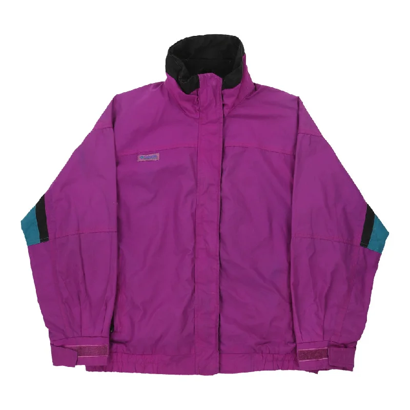 Columbia Jacket - Large Purple Polyester Toggled Jacket Drawstring Jacket Belted Jacket Columbia Jacket - Large Purple Polyester Toggled Jacket Drawstring Jacket Belted Jacket