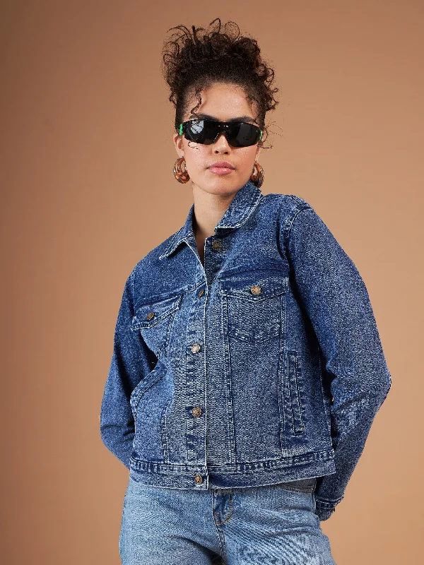 Lyush Women Navy Washed Denim Regular Jacket Herringbone Jacket Checkered Jacket Solid Jacket Lyush Women Navy Washed Denim Regular Jacket Herringbone Jacket Checkered Jacket Solid Jacket