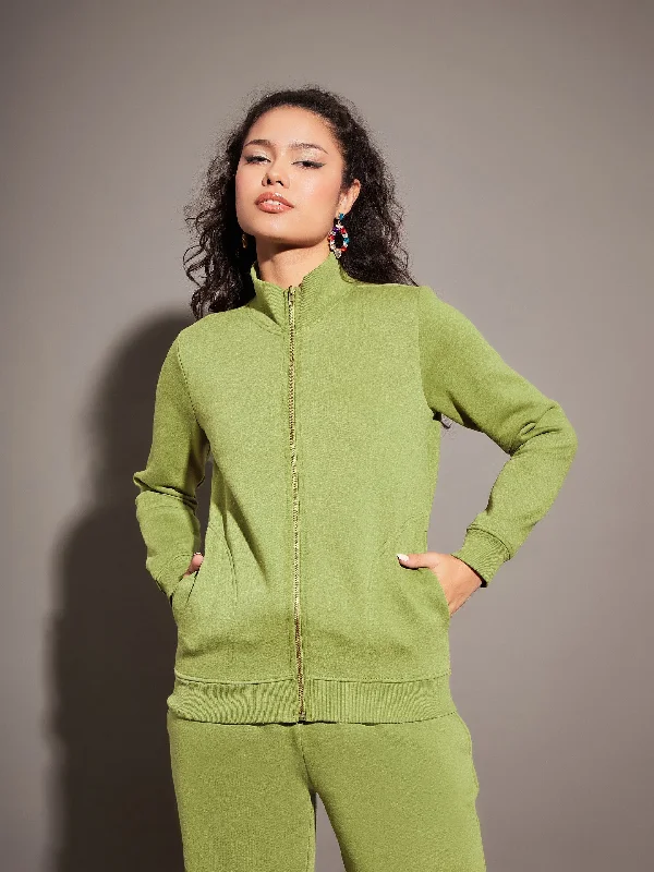 Lyush Women Olive Fleece Zipper Jacket One-Shoulder Jacket Off-the-Shoulder Jacket Asymmetrical Jacket Lyush Women Olive Fleece Zipper Jacket One-Shoulder Jacket Off-the-Shoulder Jacket Asymmetrical Jacket