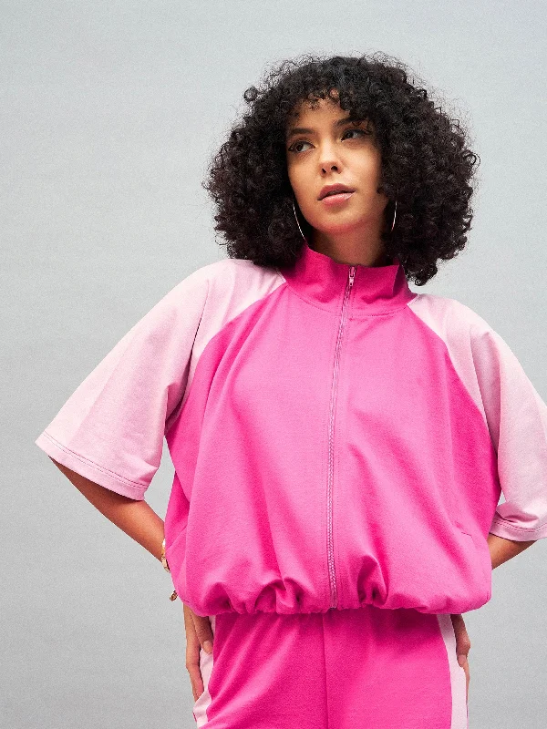 Lyush Women Pink Knitted Color Block Jacket Notch Collar Jacket Peter Pan Collar Jacket Cowl Neck Jacket Lyush Women Pink Knitted Color Block Jacket Notch Collar Jacket Peter Pan Collar Jacket Cowl Neck Jacket