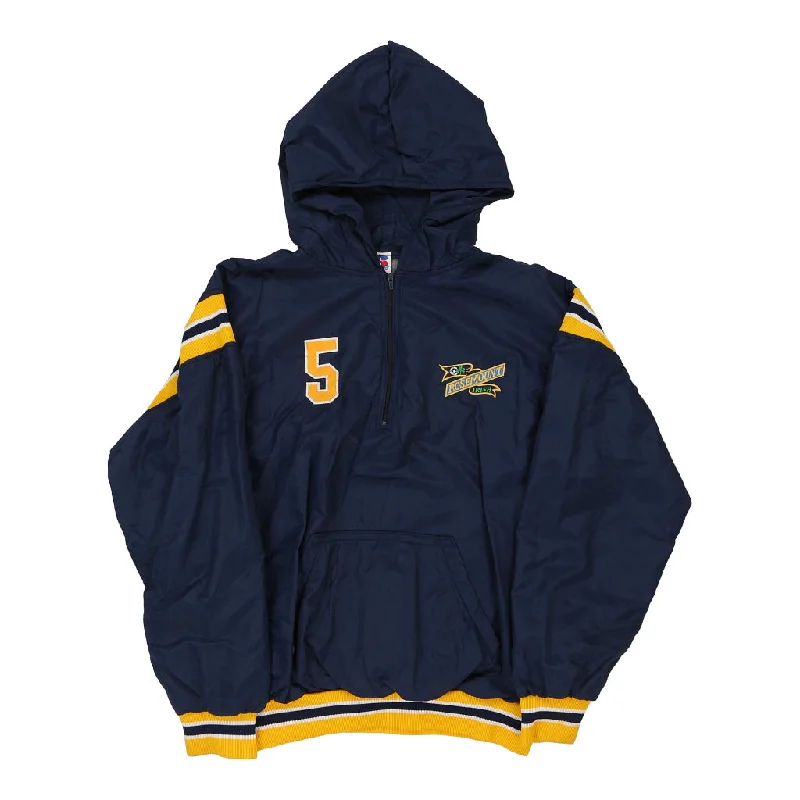 Rosemount Irish Russell Athletic College Jacket - Large Navy Polyester Collared Jacket Crew Neck Jacket Turtle Neck Jacket Rosemount Irish Russell Athletic College Jacket - Large Navy Polyester Collared Jacket Crew Neck Jacket Turtle Neck Jacket