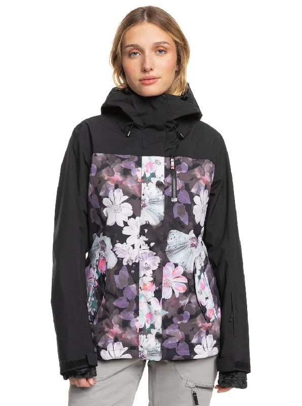 Roxy Jetty 3 in 1 Women's Snow Jacket Hooded Jacket Caped Jacket Shawl Collar Jacket Roxy Jetty 3 in 1 Women's Snow Jacket Hooded Jacket Caped Jacket Shawl Collar Jacket