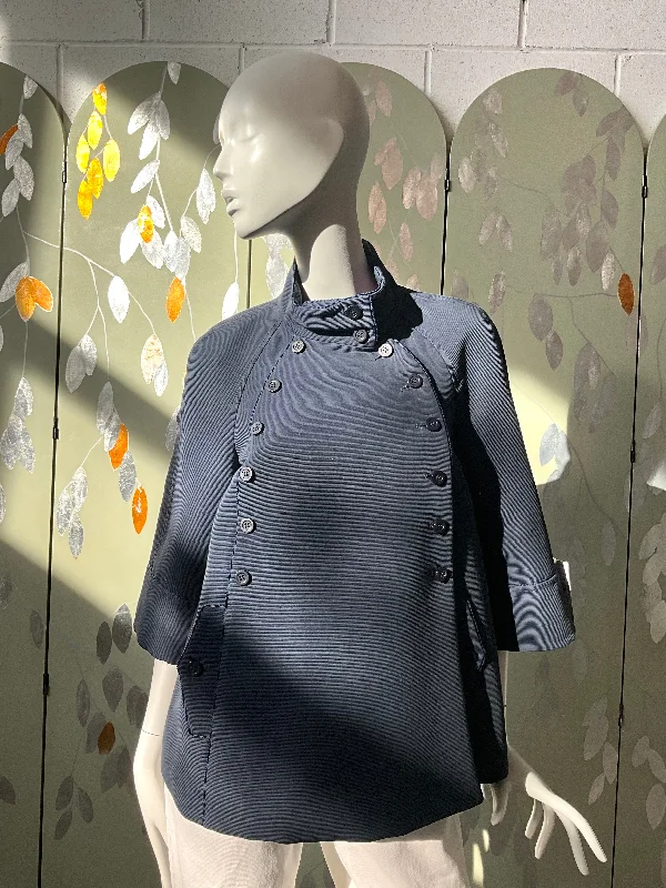 Vintage 1990s Navy Escada Double Breast Swing Jacket, S-M Mesh Jacket Canvas Jacket Denim Jacket Vintage 1990s Navy Escada Double Breast Swing Jacket, S-M Mesh Jacket Canvas Jacket Denim Jacket