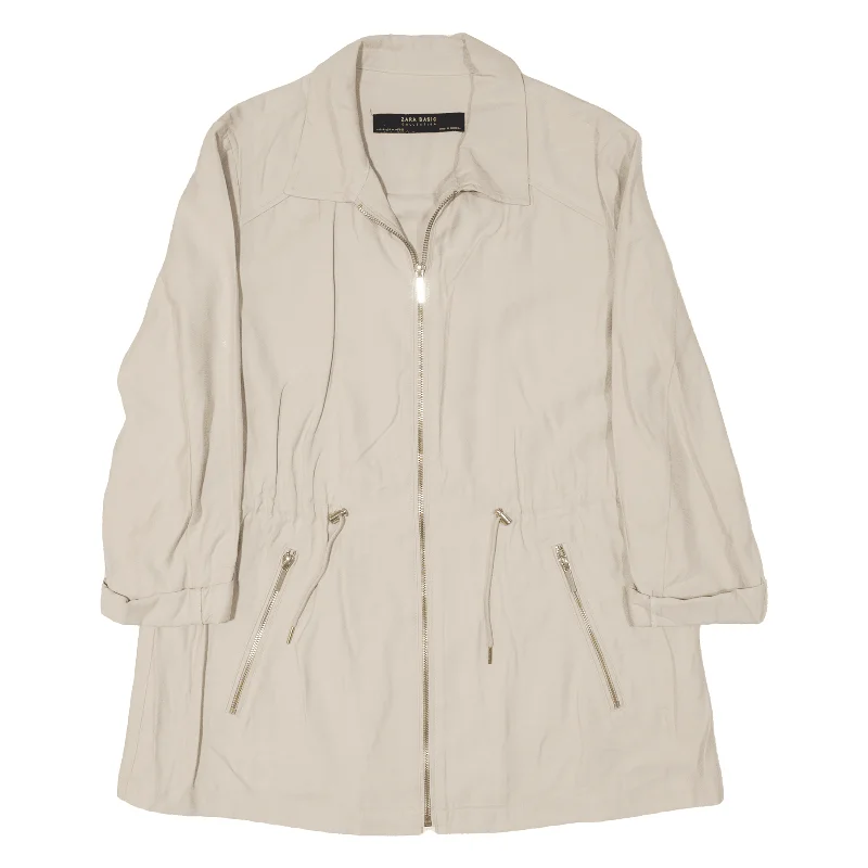 ZARA Basic Jacket Cream Womens M One-Shoulder Jacket Off-the-Shoulder Jacket Asymmetrical Jacket ZARA Basic Jacket Cream Womens M One-Shoulder Jacket Off-the-Shoulder Jacket Asymmetrical Jacket