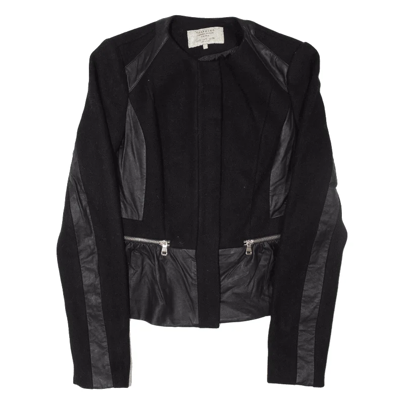 ZARA Trafaluc Jacket Black Wool Womens S Print Jacket Jacquard Jacket Patchwork Jacket ZARA Trafaluc Jacket Black Wool Womens S Print Jacket Jacquard Jacket Patchwork Jacket