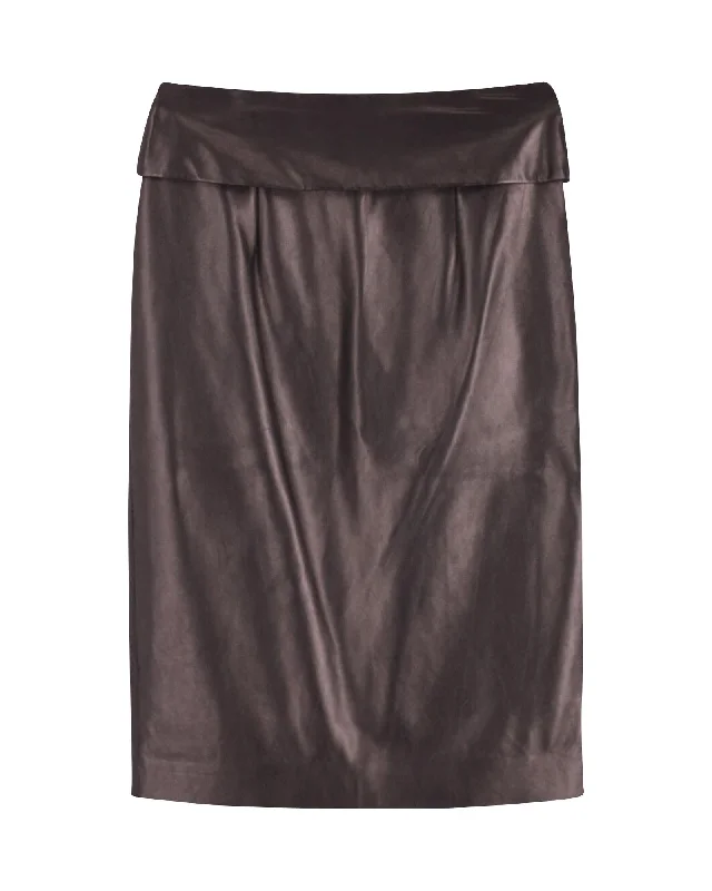 Black Leather Pencil Skirt with Flap Detail and Back Zipper Closure seamless skirt comfort Black Leather Pencil Skirt with Flap Detail and Back Zipper Closure seamless skirt comfort