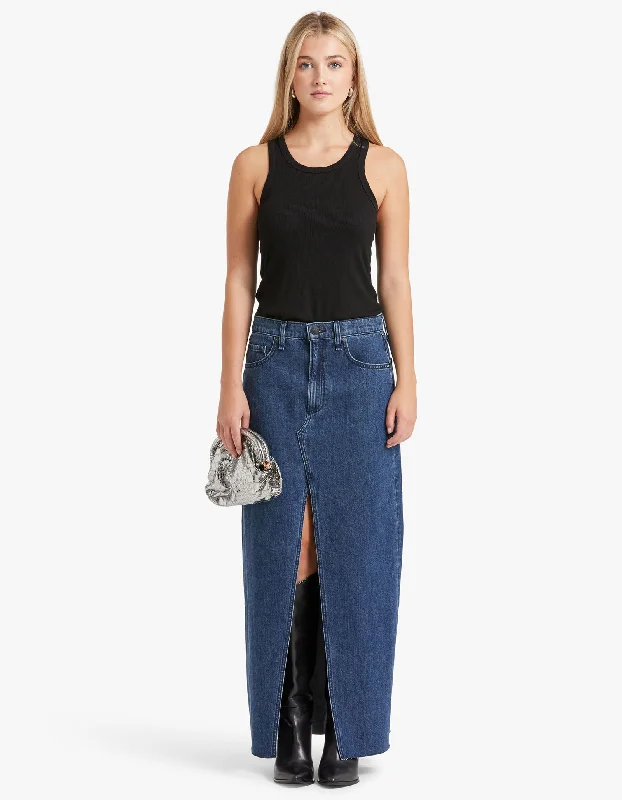 Avery Maxi Skirt - Ari satin skirt smooth